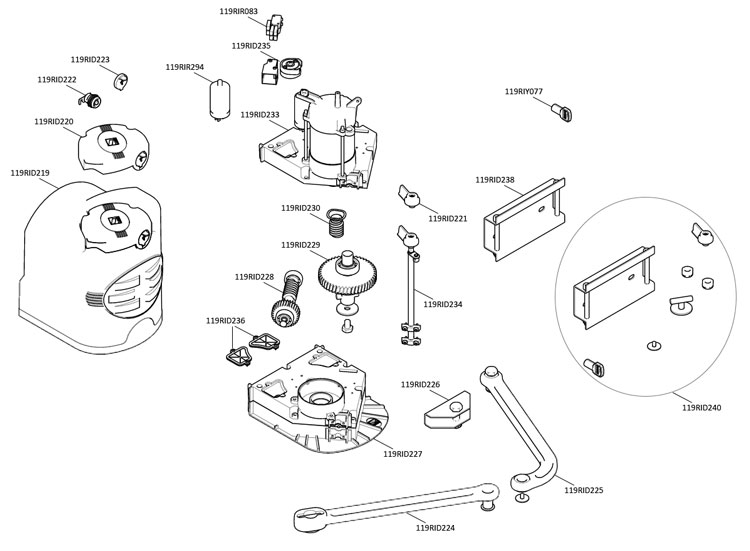 Запчасти для привода CAME F7001 Запчасти для привода CAME F7001