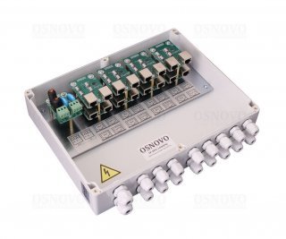 OSNOVO SP-IP8/1000PW уличное устройство грозозащиты на 8 портов 1000 Мб/с с защитой PoE фото