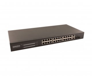 OSNOVO SW-62422/B(330W) PoE коммутатор Fast Ethernet на 26 портов фото