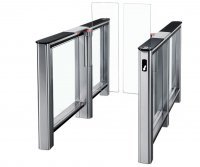 PERCo-ST-01 с крышками из закал. стекла с центр. вставкой из нерж. стали со створками шириной 425 мм