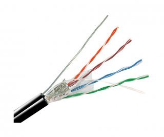 Кабель Optimus FTP-5e 4x2x0.51 Cu С ТРОСОМ 305м внешний фото